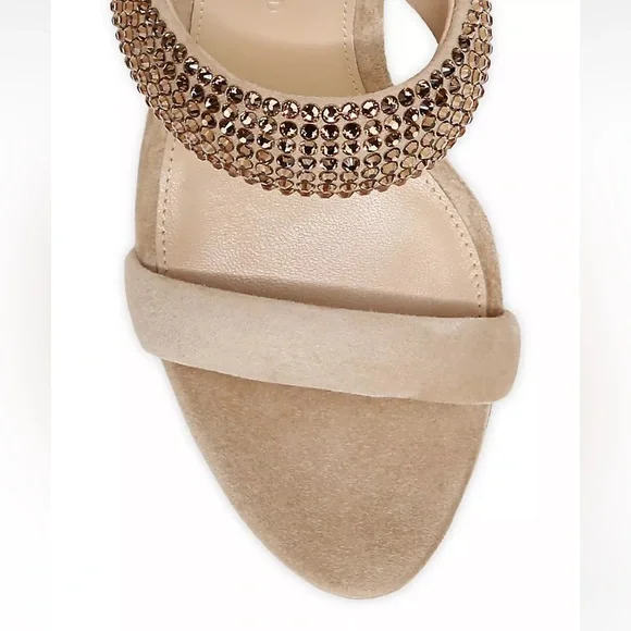 Veronica Beard Sandals Alvari Sand Topaz Heels - Picture 3 of 7